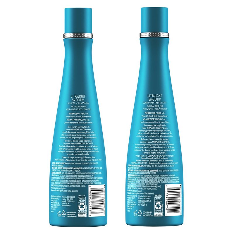 Nexxus Ultralight Weightless Shampoo & Conditioner Set - Smooth Frizz Control for Dry Hair | 13.5 oz (2-Pack)