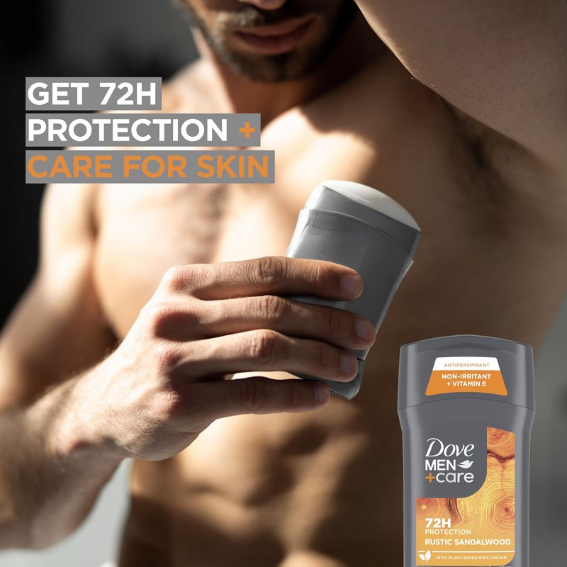 DOVE MEN + CARE Antiperspirant 3 Pack Rustic Sandalwood Deodorant for Men 2.7 oz
