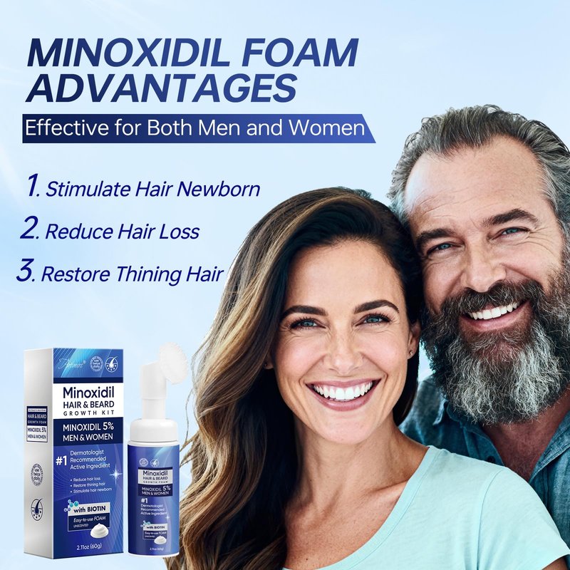 5% Minoxidil Foam for Men and Women, Minoxidil for Men Foam for Hair and Beard, Minoxidil for Women Hair Growth (6 Ounce)