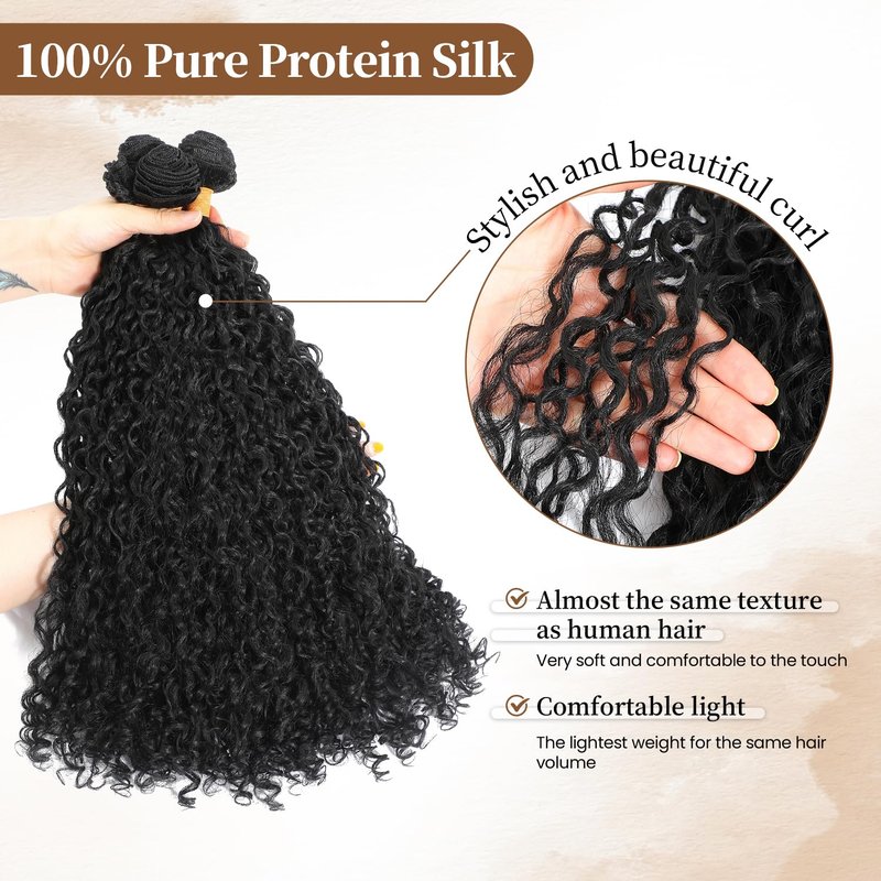 MORICHY Burmese Curly Bundles 20 22 24 Inch Quick Weave Protein Synthetic Hair Boast A Human Hair Like Touch Soft Lightweight Bundles And Limited Tangle