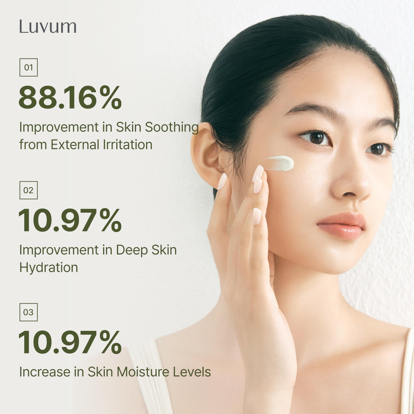LUVUM Calming Repair Cica Cream, Centella, Recovery Night Cream, 1.7 fl. oz