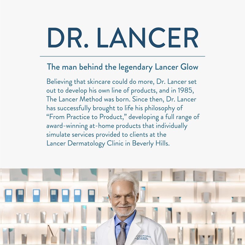 Lancer Skincare The Method Intro Kit, 3-Step Facial Exfoliator, Cleanser, and Moisturizer Kit for Oily or Congested Skin