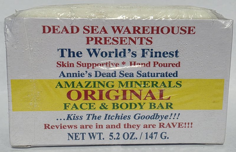 Dead Sea Warehouse - Dead Sea Salt Soap Bar - Original Face & Body Bar - Hydrating Mineral Soap for All Skin Types, Fragrance-Free - 2 Pack - 5.2 oz