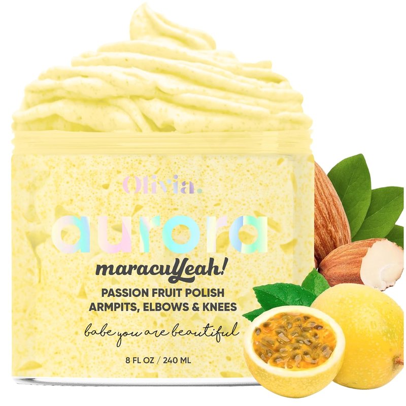 Olivia Beauty Leg Scrub - All-Natural Exfoliating Body Scrub for Women | Moisturizing Organic Formula - 8 Oz