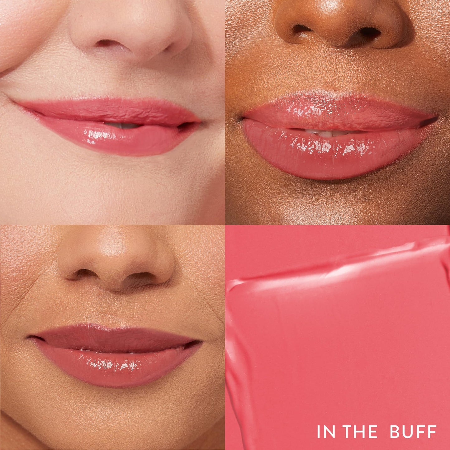 LAURA GELLER Lip Color & Liner Lip Kit | Jelly Balm Hydrating Tinted Lip Balm, In the Buff + Marble Lips Multidimensional Liner, Romantic Rose