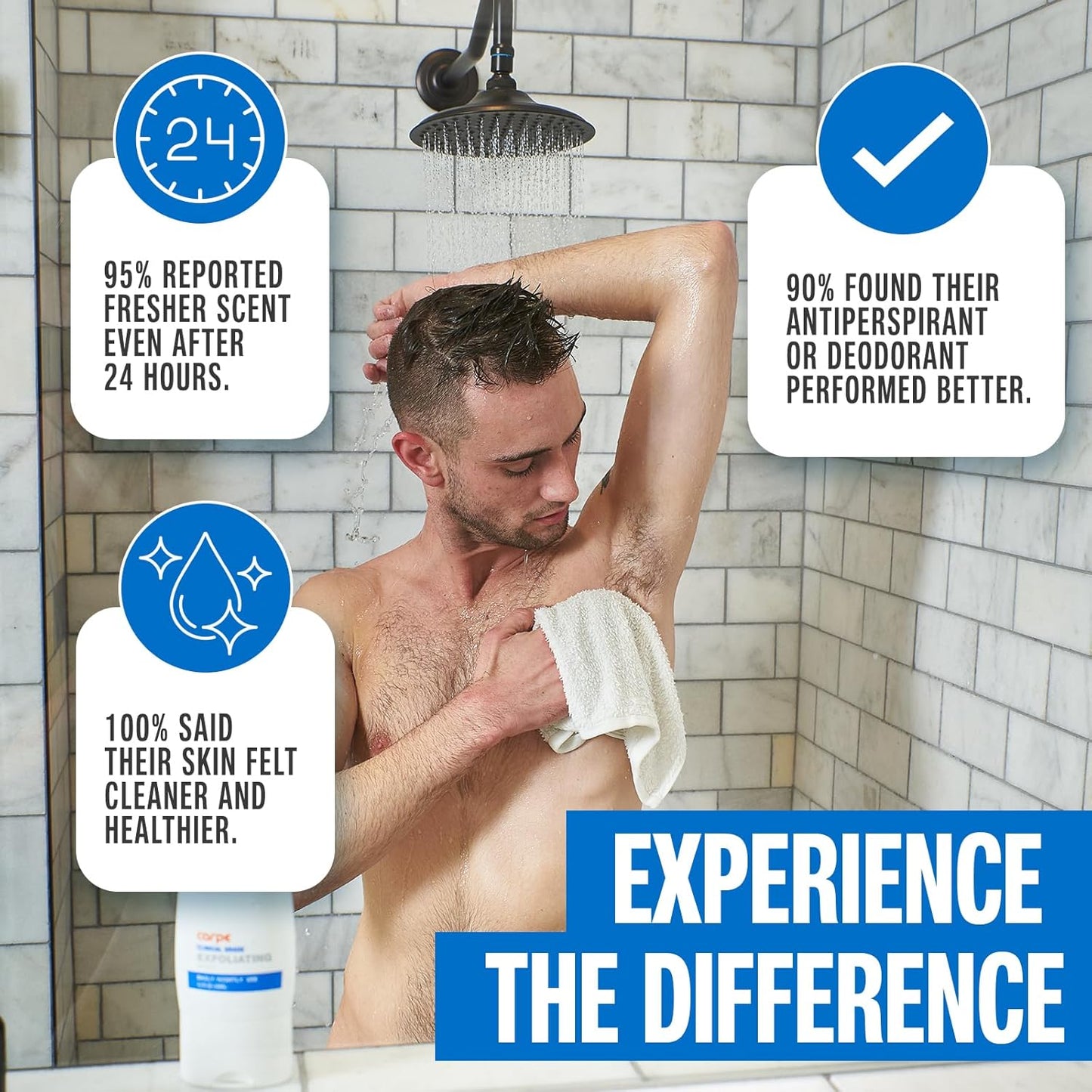 Carpe Exfoliating Underarm Scrub - Odor Protection & Deodorant Booster | Energizing Minty Fresh Scent