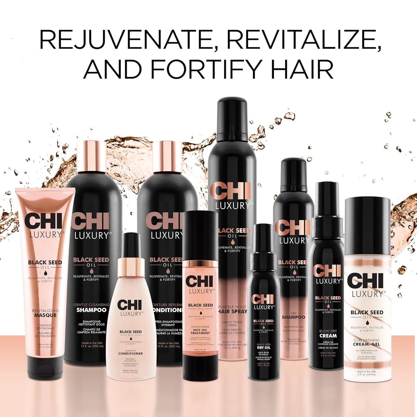 CHI Luxury Black Seed Oil Shampoo - Gentle Cleansing for Volume & Strength | 25 Oz
