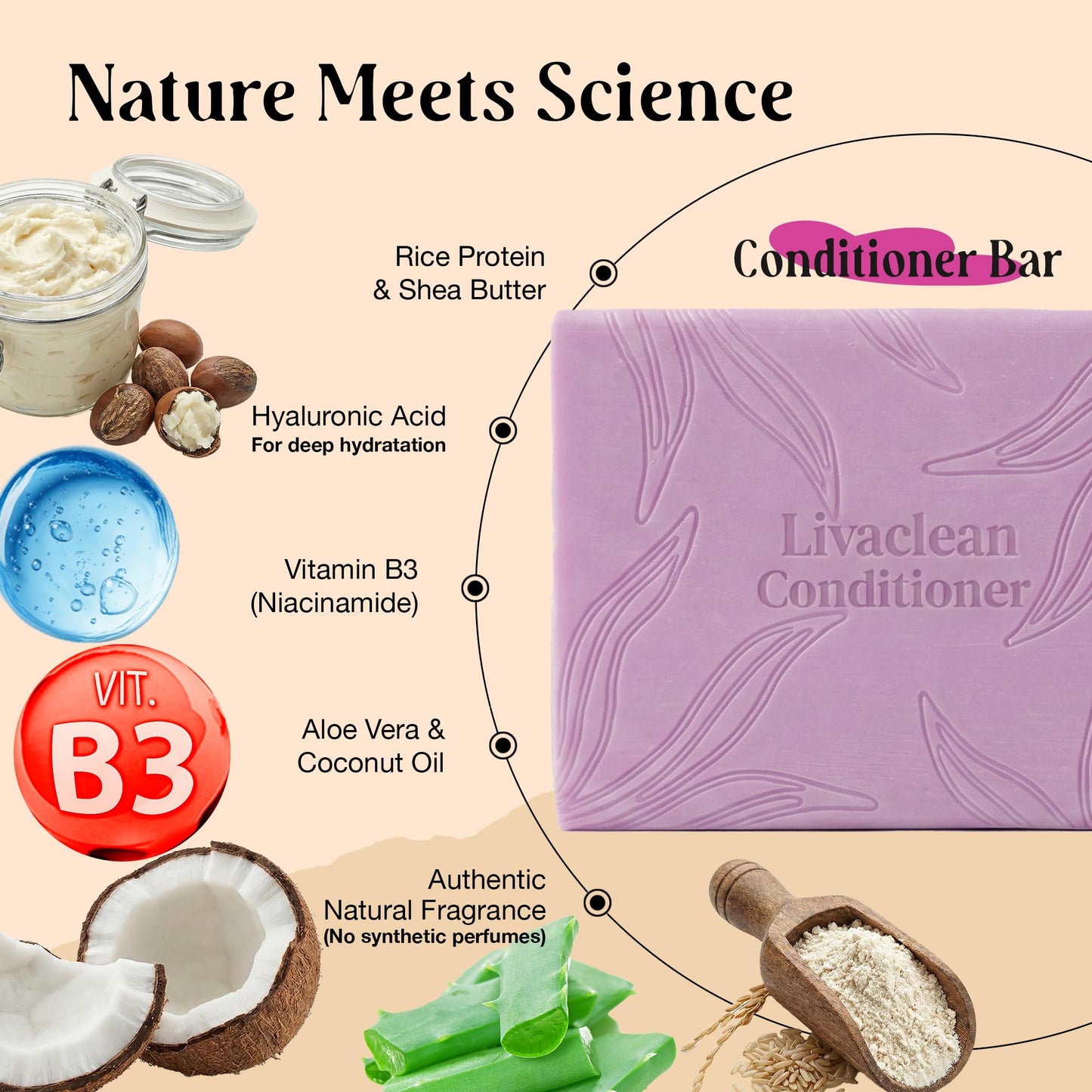 2 Pack Rice Water Shampoo and Conditioner Bar - 2x100g - Hair Soap with Spirulina Matcha Hyaluronic Acid Coconut - No Sulfates or Parabens - Bar shampoo and conditioner Set - Rice Soap for Hair Growth