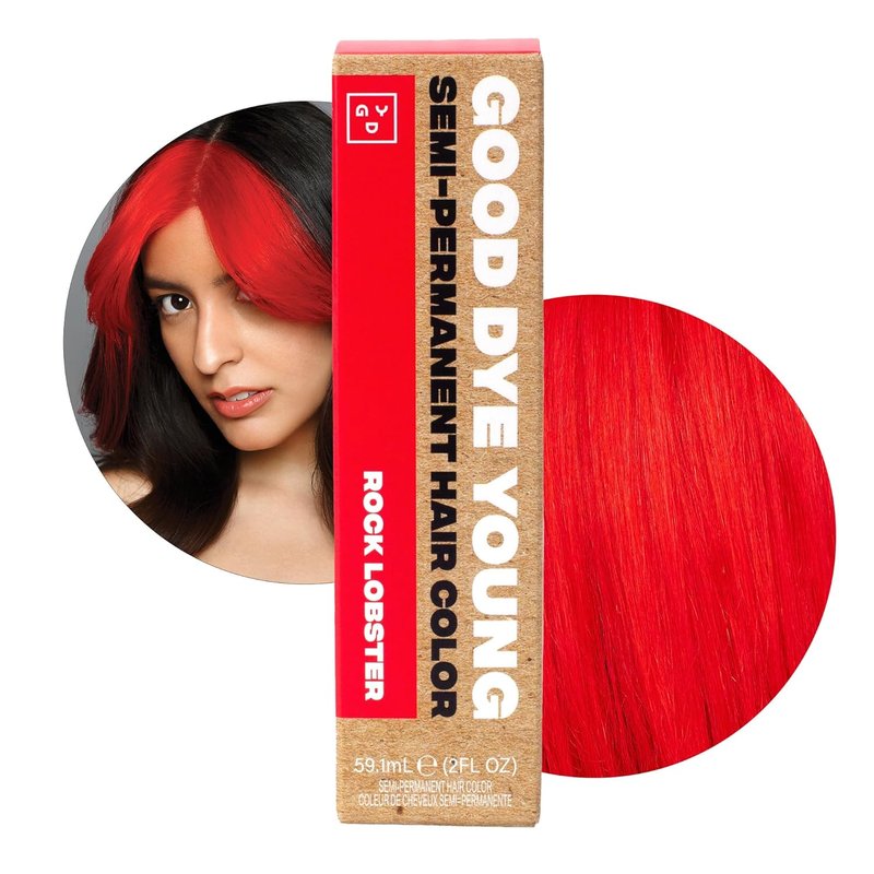 Good Dye Young Semi-Permanent Hair Dye - Rock Lobster Red | Vegan & PPD-Free, Lasts 15-24 Washes