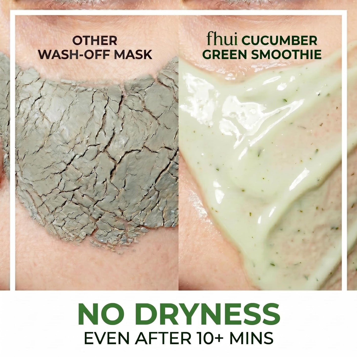 Cucumber Basil Face Mask Korean Skincare | Cooling Wash-Off Mask for Redness Relief & Sensitive Skin | Green Smoothie Mask with 3,500ppm Cucumber, Glutathione & 10 Types Hyaluronic Acid | K-Beauty