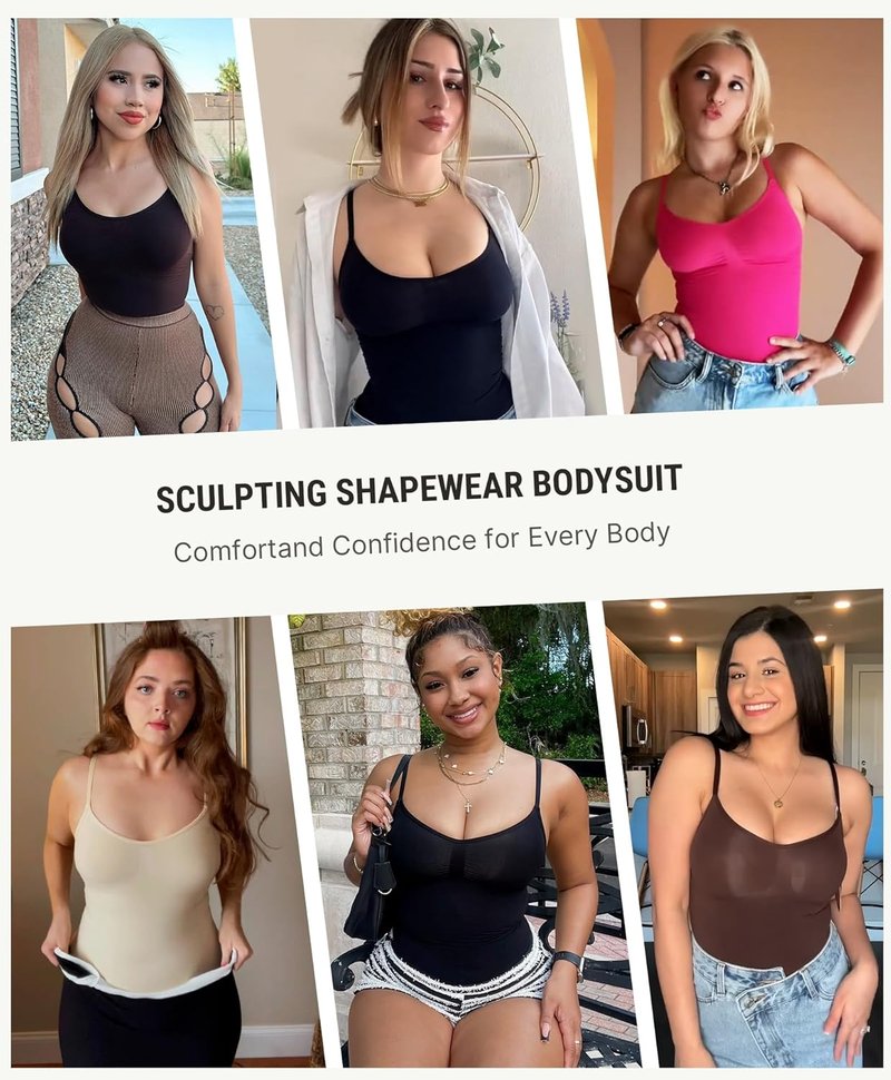 Shapewear Bodysuit for Women - Tummy Control Seamless Body Shaper | Waist Snatching Design