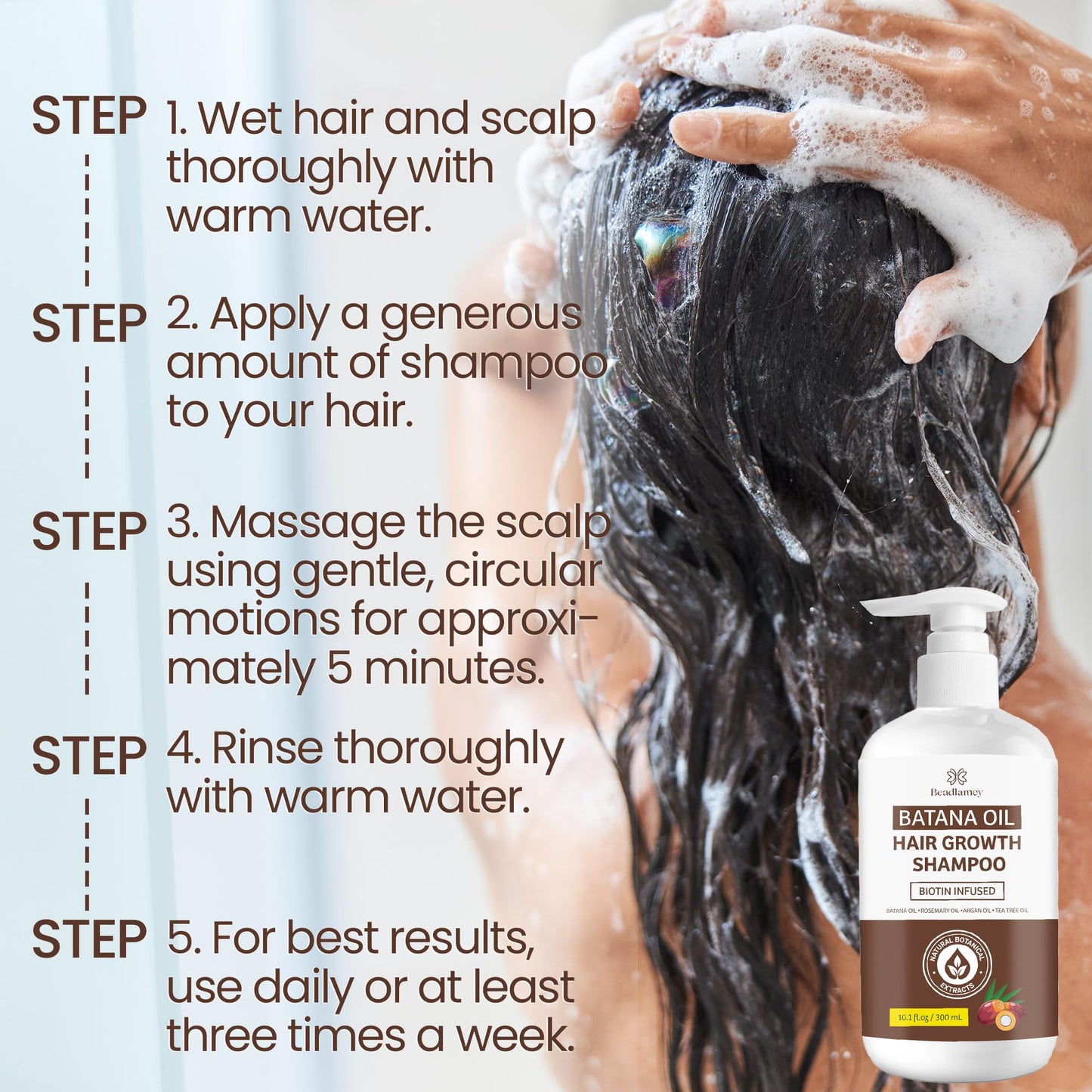 Root Activator Shampoo for Men and Women - Hair Growth Shampoo for Thinning Hair - 10.1 FL OZ