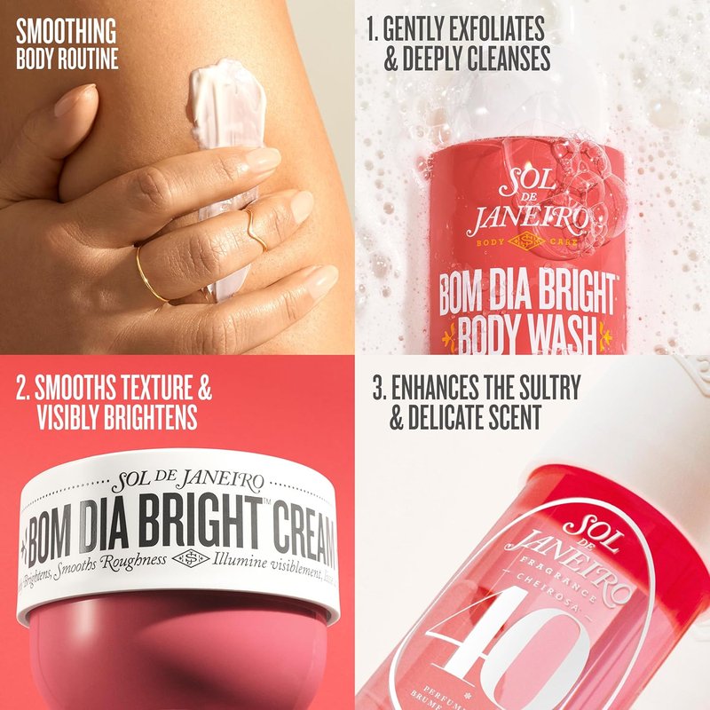 Bom Dia Bright Clarifying AHA BHA Body Wash - Refreshing Exfoliating Cleanser for Radiant Skin