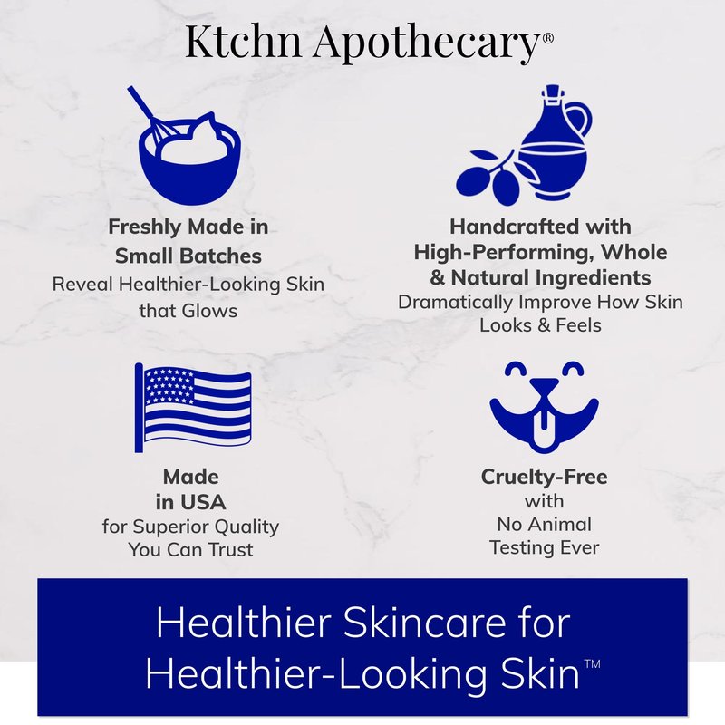 Ktchn Apothecary Natural Body Lotion | Deeply Hydrate & Restore Healthy Radiance | Light-Weight & Non-Greasy | Freshly Made with Natural & Clean Ingredients | All Skin Types | Women & Men | 16 fl oz