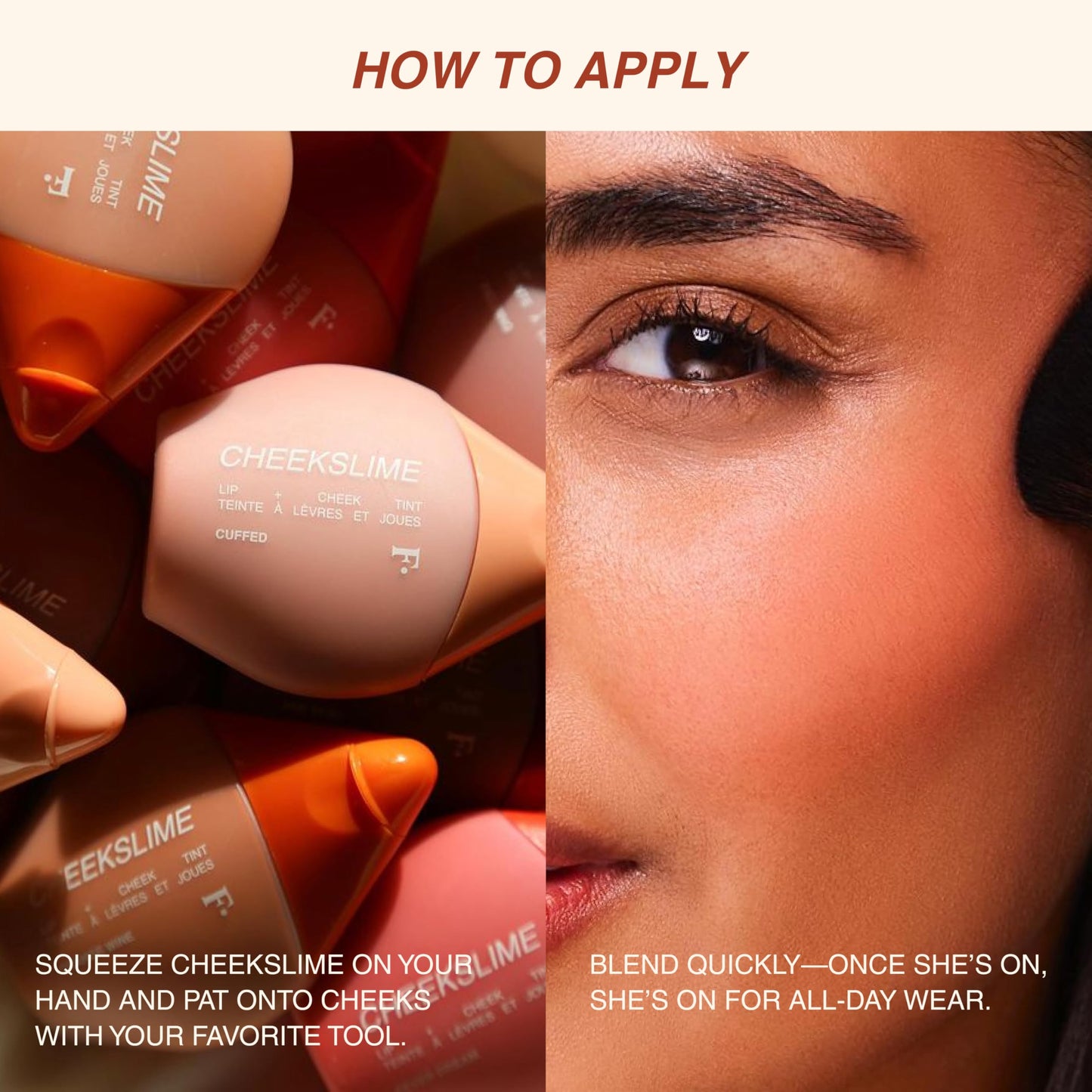 Freck Beauty CHEEKSLIME Lip and Cheek Tint, 15ml | Liquid Cream Blush Makeup, Long Lasting Pigmented Natural Skin Finish | Blends Seamlessly, Dries Down | Big Thrills (Warm Deep Rose)