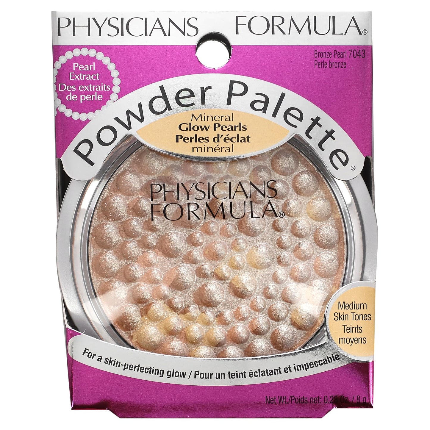 Physicians Formula Powder Palette Mineral Glow Pearls, Medium Skin Tones, Bronze Pearl 7043, 2 Ea