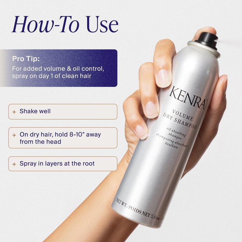 Kenra Volume Dry Shampoo | Oil Absorbing Shampoo | Translucent, Volume-Enhancing Spray | Instantly Refreshes Hair At The Root | Absorbs Oils & Impurities | All Hair Types