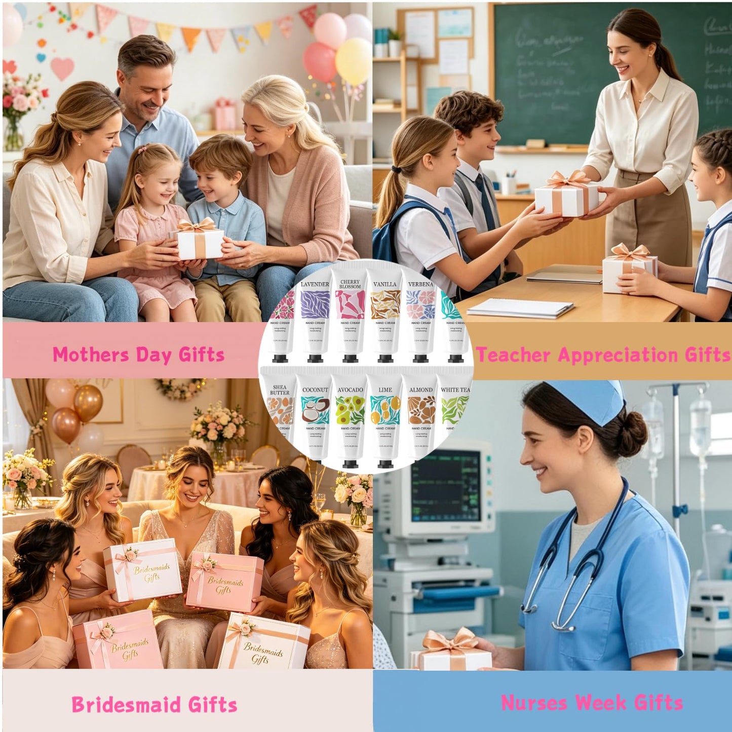 48 Pack Hand Cream Bulk Gifts for Women,Bridesmaid Gifts Bachelorette Party Favors Adults,Teacher Appreciation Gifts Employee,Thank You Gifts,Hand Lotion Travel Size Hand Cream for Dry Cracked Hands