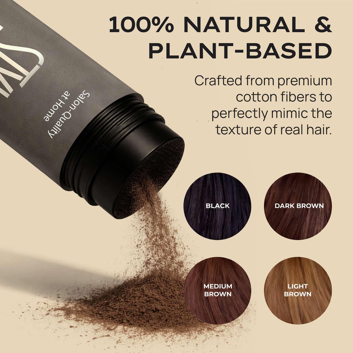 Style Edit Hair Building Fibers for Thinning Hair | Conceals Receding Hairlines, Fine Hair & Bald Spots for Fuller looking hair, 100% Plant-Based Thickening Powder for Men & Women, Medium Brown 0.88oz