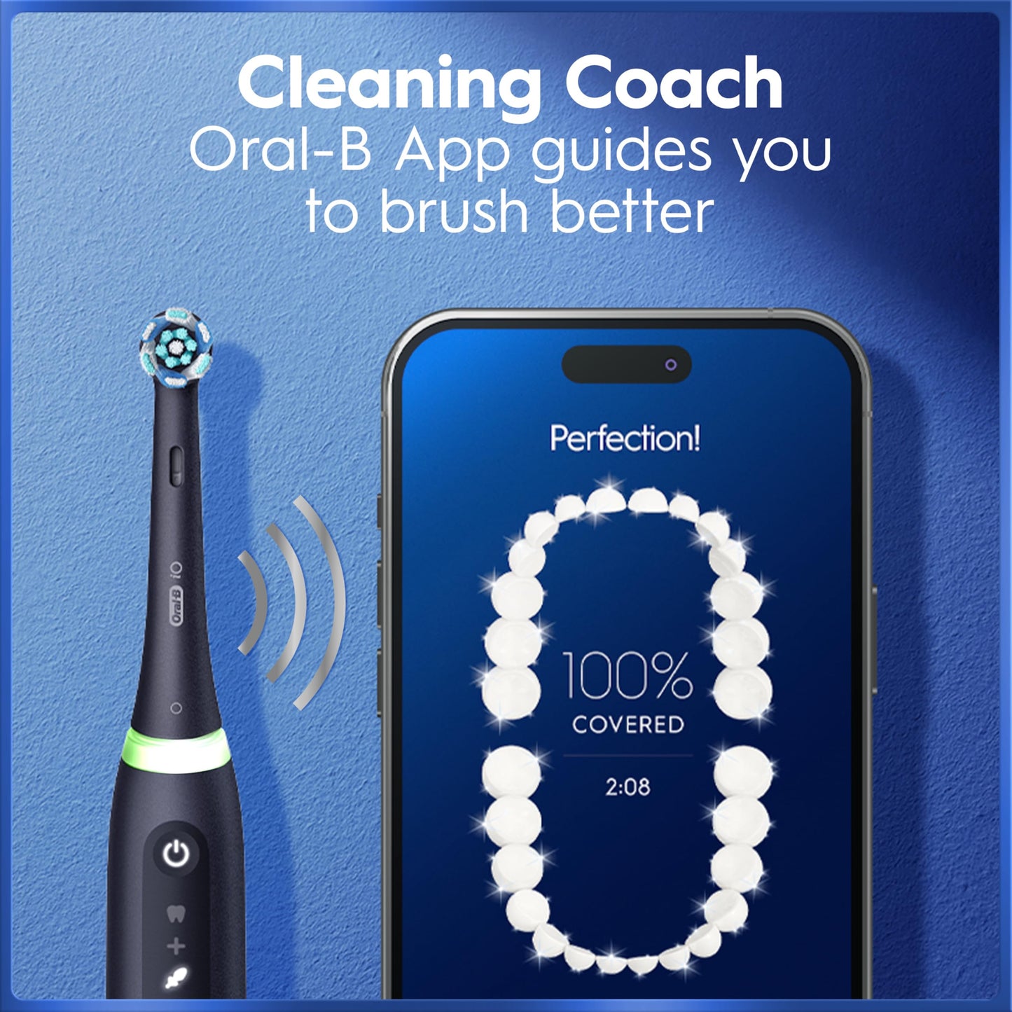 Oral-B iO Series 5 Limited Rechargeable Electric Powered Toothbrush with 3 Brush Heads and Travel Case