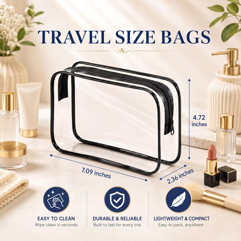Reginary 28 Pack Clear Toiletry Bags for Traveling Bulk Waterproof Plastic Makeup Cosmetic Bags with Zipper Travel Organizer Pouches for Women Men Carry-On Trip Vacation