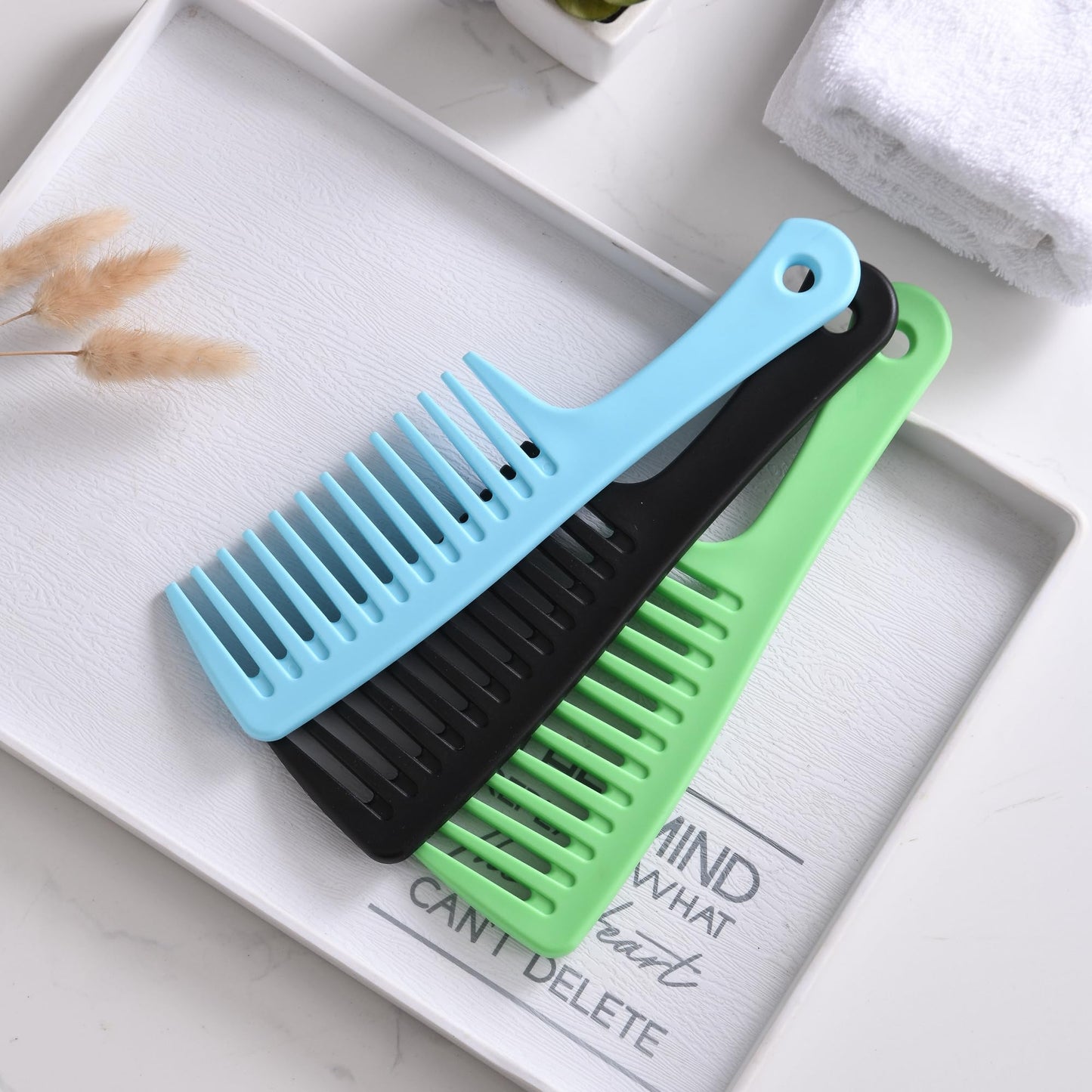 Wide Tooth comb, Large Detangling Comb for Women and Men, Durable Styling Brush for Curly, Long, Wet Hair Types - Professional Hair Care.