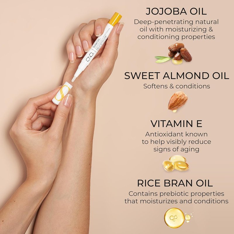 CND SolarOil Cuticle Oil Pen | Keratin Nail Treatment, Travel-Sized & On-the-Go