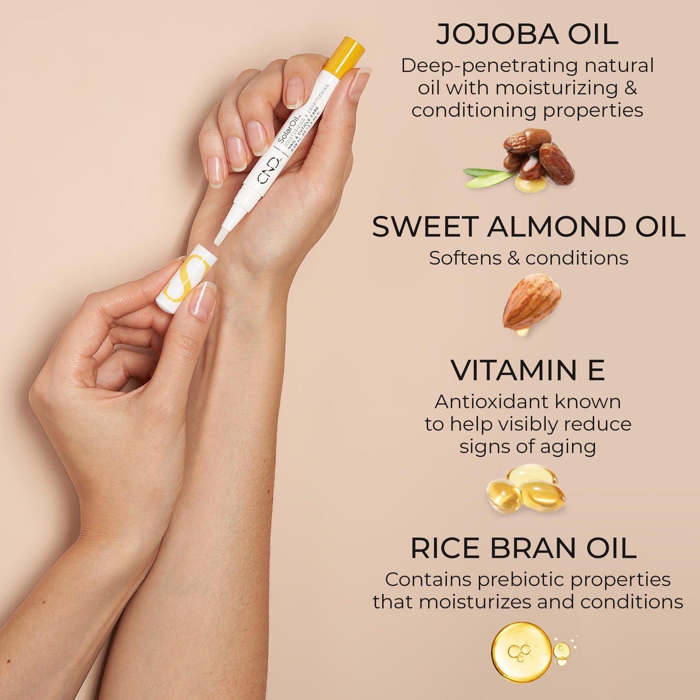 CND SolarOil & RescueRXx, Cuticle Oil Pen, Keratin Nail Treatment Pen, On-the-Go, Travel-Sized