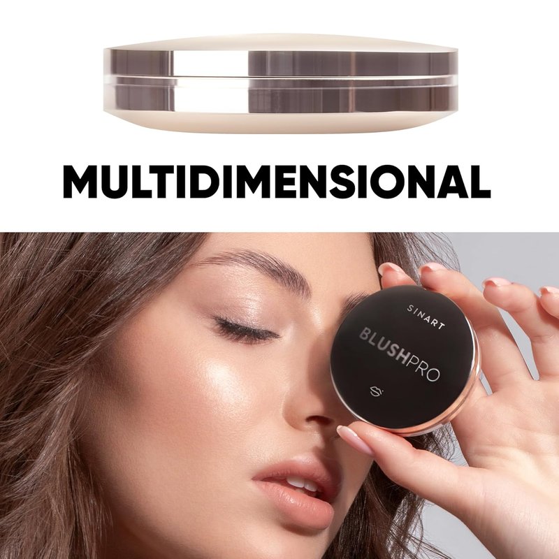 Brighten Lighting Marbleized Blush - Lightweight Shimmery Satin Face Makeup | Cruelty-Free, Shape & Contour