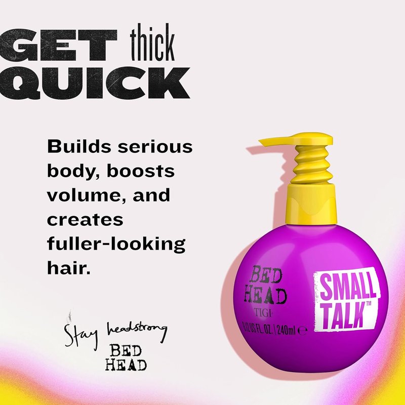 TIGI Bed Head Hair Thickening Cream | Small Talk 3-Pack - Moisturizing Volumizing Formula for Smoother, Thicker Hair - 8.12 Oz Each
