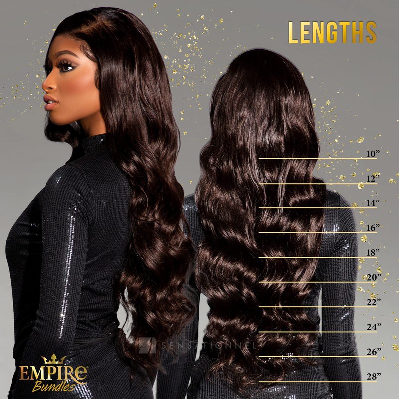 Sensationnel Empire bundles- body wave 10a tangle shed free human hair for weaving and sew in styles - 1 pack (12 inch, NATURAL/BLACK)