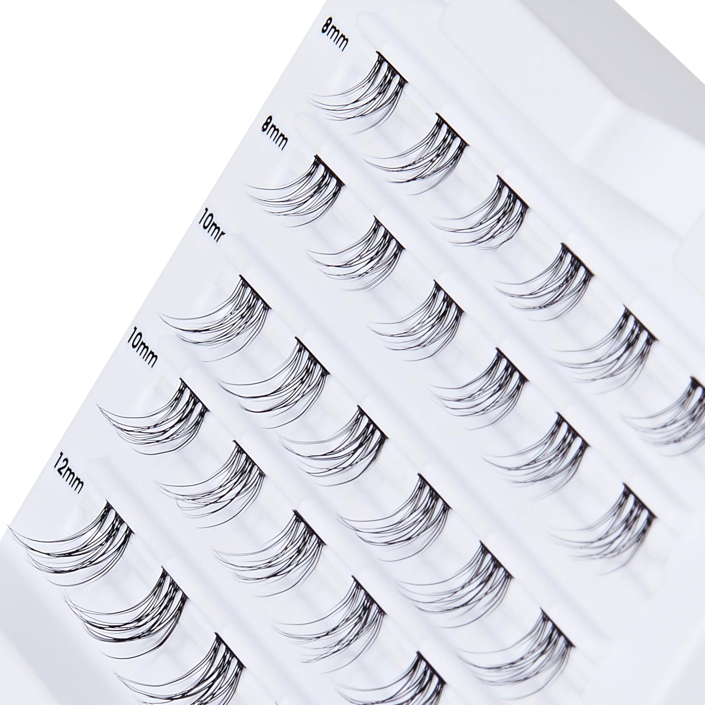 Falscara Ultra Natural False Eyelashes, Lash Extension Kit, Light & Airy Ultra Natural Volume Lash Clusters, 8mm-10mm-14mm, Water Resistant, 30 Lash Clusters