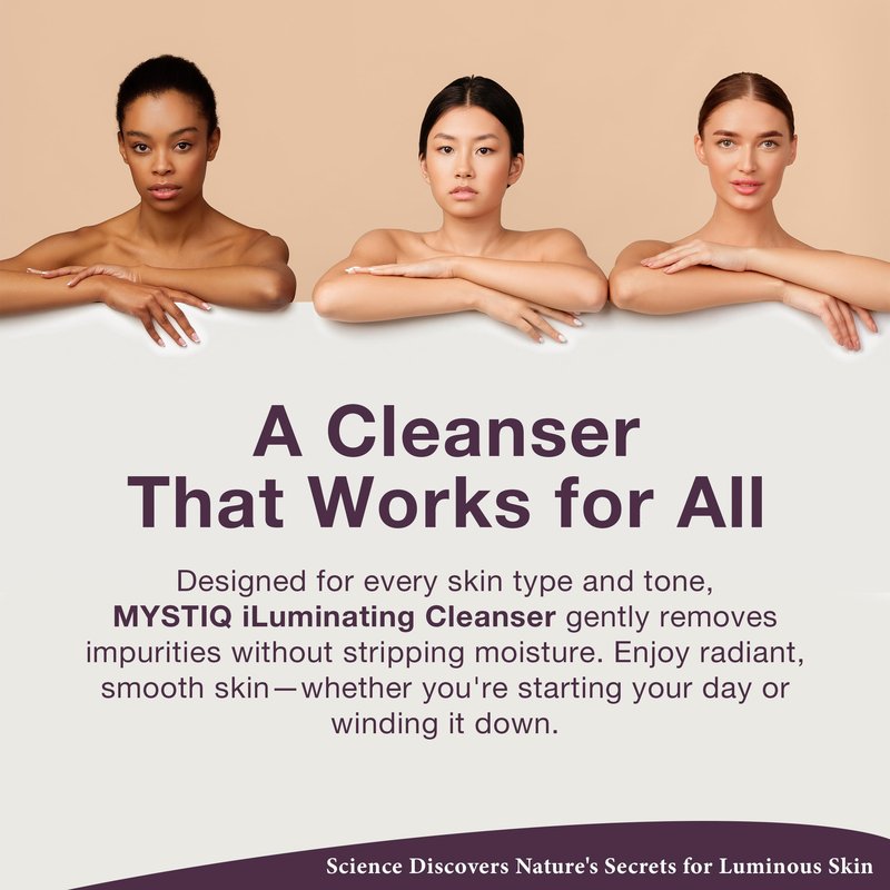 Lira Clinical MYSTIQ iLuminating Cleanser - Moisturizing Face Wash with Vitamin C, Orange Plant Stem Cells, and Plant Extracts - Gentle Facial Cleanser Supports Skin Barrier and Hydration - 6 Oz