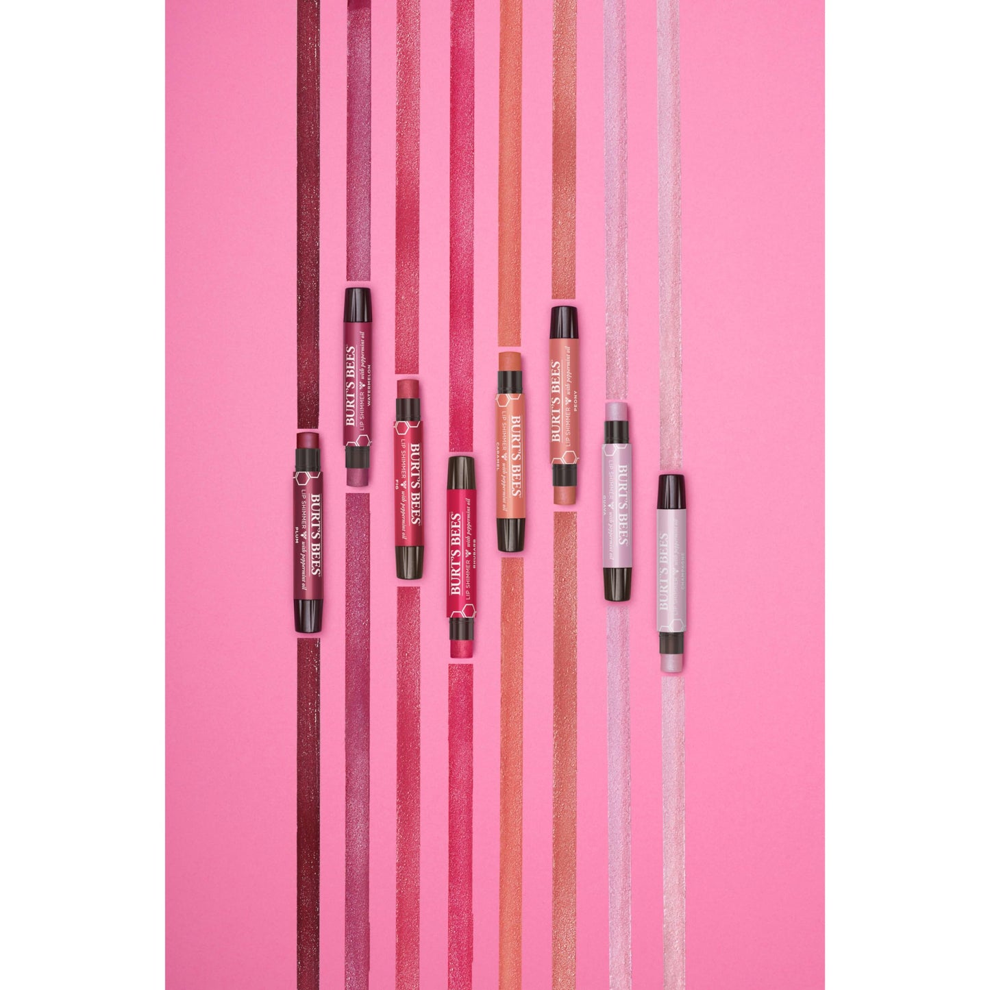 Burt's Bees Lip Shimmer, Lip Gloss With Responsibly Sourced Beeswax, Watermelon, Natural Origin Lip Care, 1 Tube, 0.09 oz.