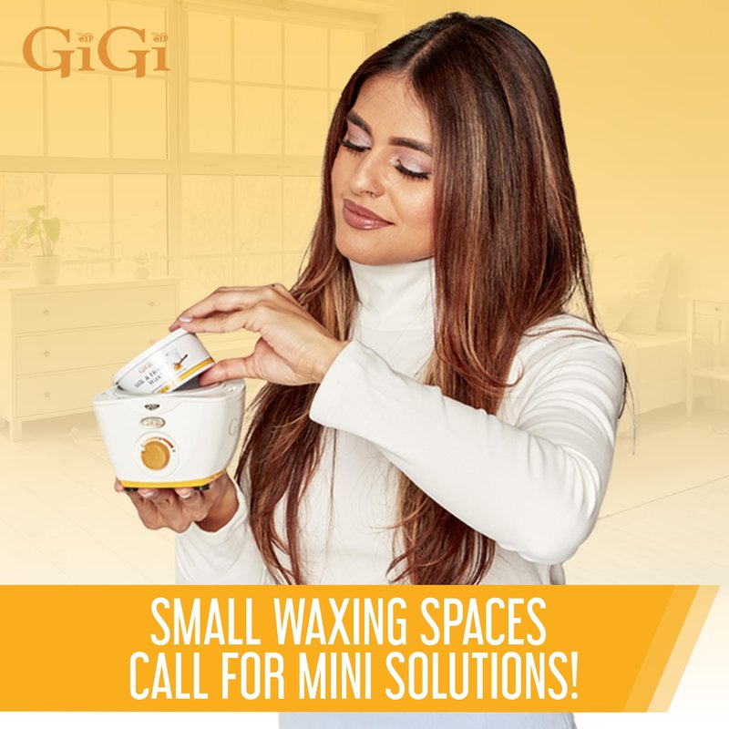 GiGi Mini Honee Wax Warmer for Hair Removal – Wax Heater for 5 oz Cans, Compact At Home Waxing Machine for Face Body Bikini, Women Men, Professional Salon Use
