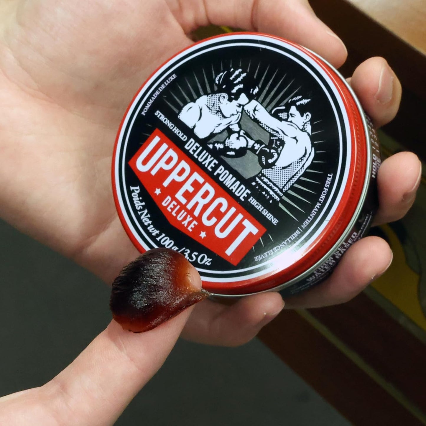 Uppercut Deluxe Pomade for Men - Strong Hold, High Shine | 3.5 oz Water-Based Hair Styling for Slick Backs & Pompadours