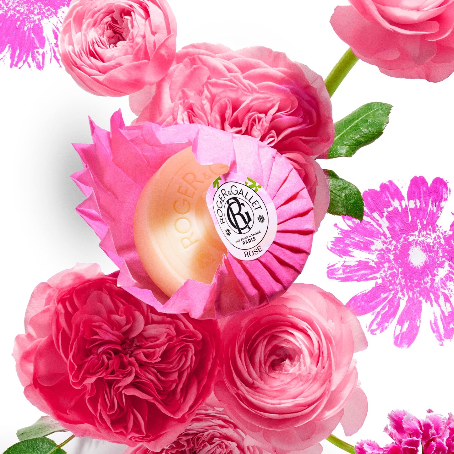 ROGER & GALLET Perfumed Soap Bar – French-Milled Gentle Cleansing Soap with Citrus & Aromatic Fragrance, 99% Natural Origin Ingredients (Rose | 3 Pack x 3.5 oz)