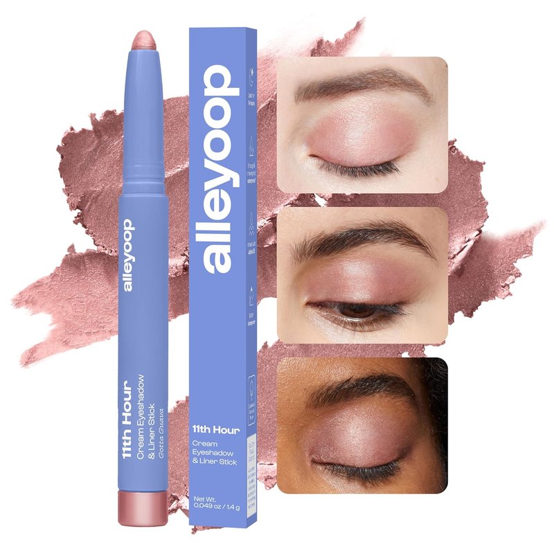 **ALLEYOOP 11th Hour Waterproof Cream Eyeshadow Stick - Long-Lasting Shimmer Eye Shadow & Eyeliner | Rose Shimmer**