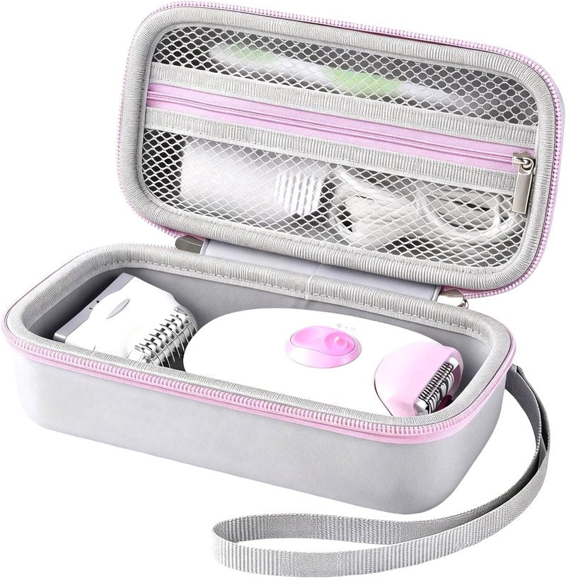 Epilator Organizer Case - Hard Protective Travel Storage Box for Braun Silk-epil 3/3-270 | Mesh Pocket, Holds Accessories