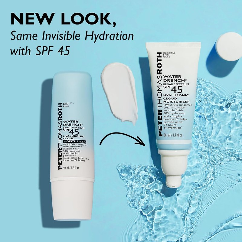 Peter Thomas Roth Water Drench® SPF 45 Moisturizer - Hydrating Hyaluronic Formula for All Skin Types