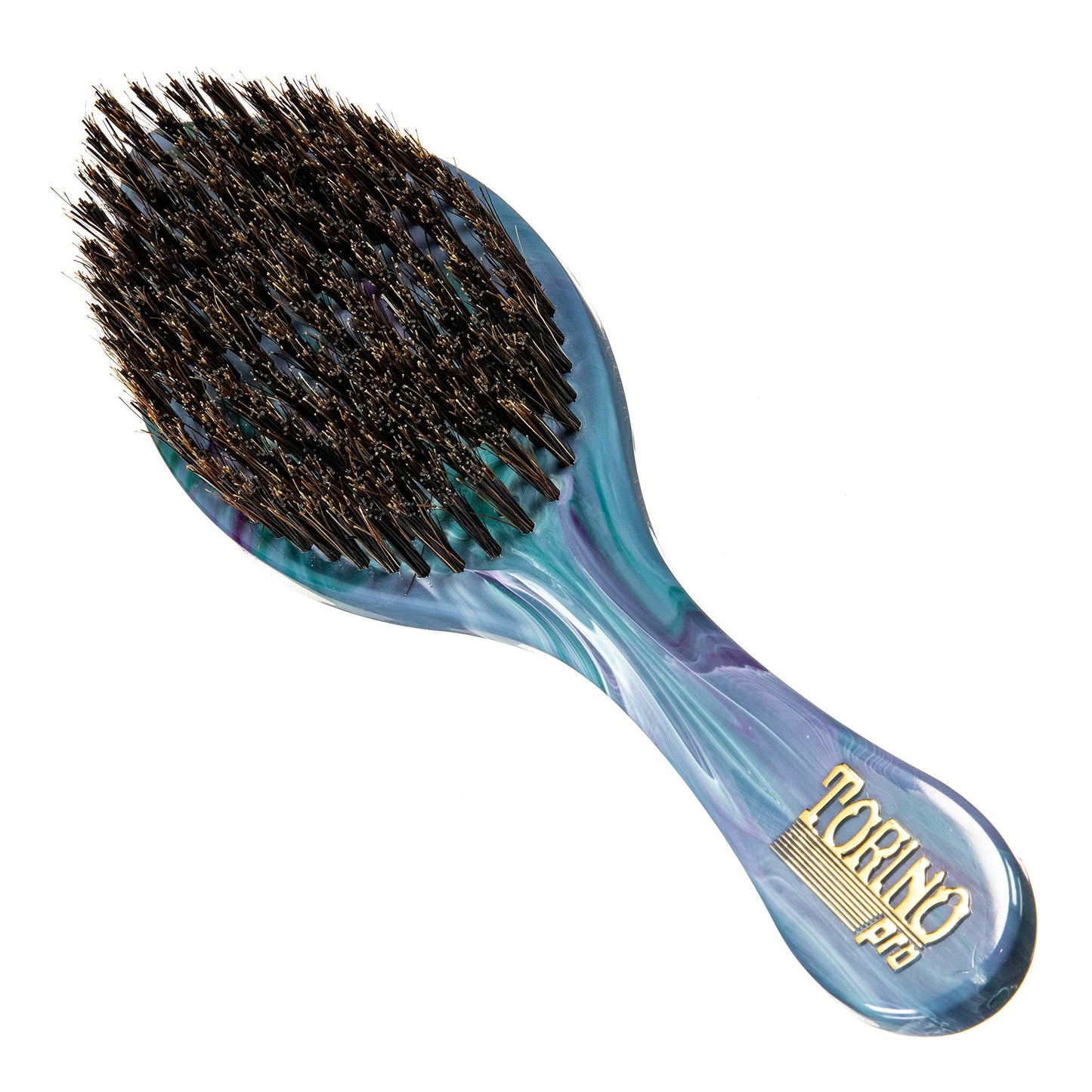 Torino Pro Curve Wave brush #201- Medium Hard Reinforced Curved 360 wave brush - Shower Brush for wash & styles for 360 waves - Great for Wolfing and getting down to your scalp