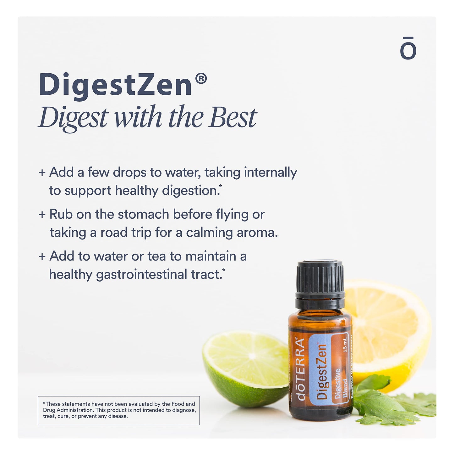 doTERRA DigestZen 15ml - Pure Essential Oil Digestive Blend with Peppermint, Ginger and Other Natural Oils to Help Reduce Gas, Indigestion and Upset Stomach