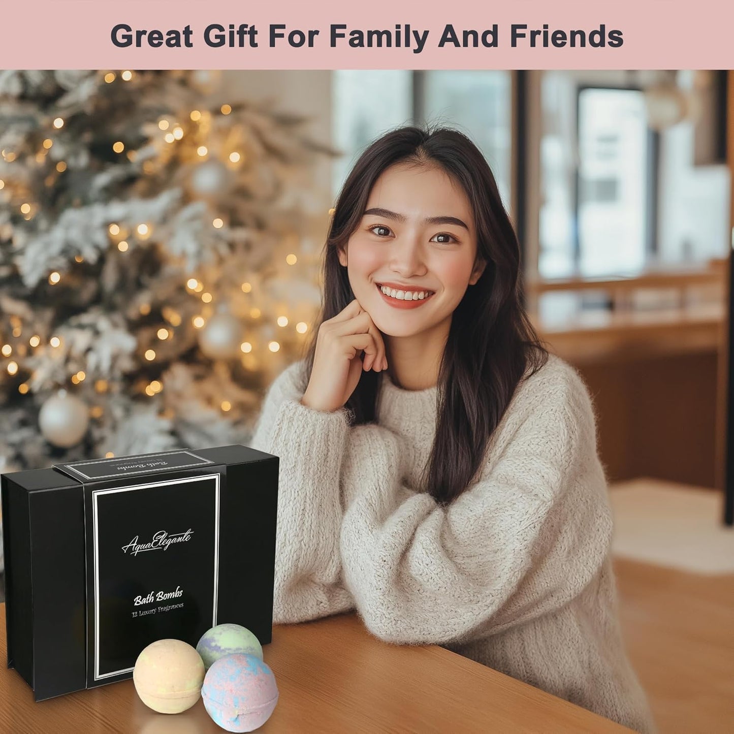 Luxury Bath Bombs Gift Set - 12 Large Vegan Bath Bombs with Essential Oils & Shea Butter | Moisturizing Spa Treat for Women