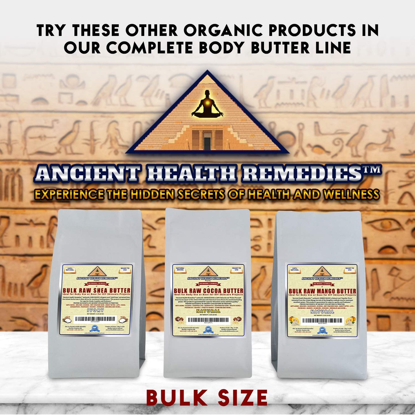 ANCIENT HEALTH REMEDIES Organic Unrefined Raw AFRICAN IVORY WHITE SHEA BUTTER BLOCKS/JAR Bulk Size Grade A for Anti Aging Dry Skin Base for DIY Body Butter, Beauty(Ghana) (10-3/8 x 5-1/4 x 3)