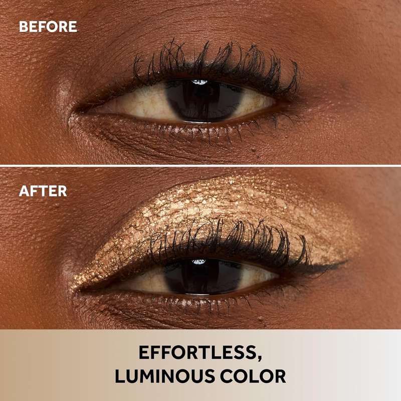 No7 Gilded Glimmer Cream Eyeshadow - Buildable Shimmer for Bold Color - Silky Long-Wear Makeup | Candlelight (3.4g)