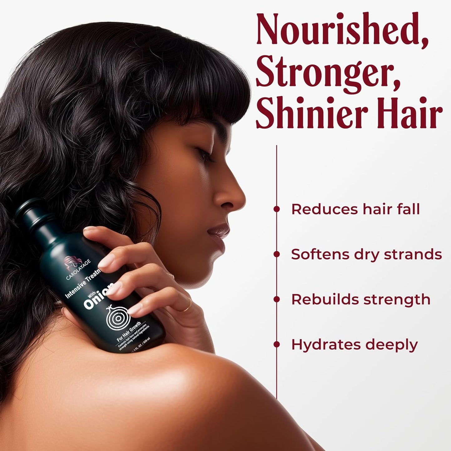 Onion Hair Treatment - Deep Repair & Hair Loss Control | Argan & Aloe Infusion | 16.9 fl oz