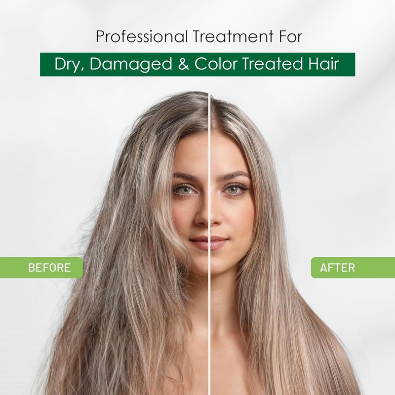 Herbishh Argan Hair Mask - Deep Conditioning & Hydration for Dry, Weak Hair | 800ML, Sulfate-Free, Paraben-Free