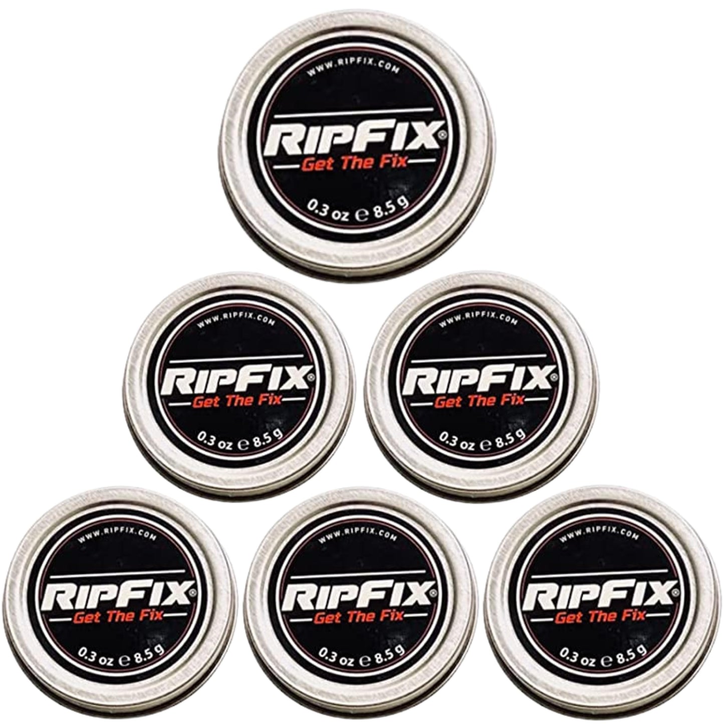 RipFix Hand Repair Balm for Dry Cracked Hands, Hand Salve for Gymnastics and Rock Climbers, Rip Fix Climbing Salve for Men and Women, Premium Gymnast Balm for Hardworking Hands, 6 Travel 0.3 oz Tins