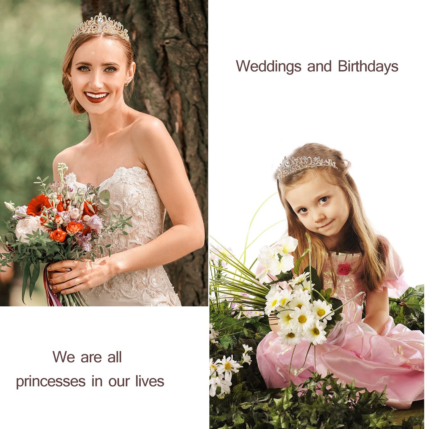 VELSCRUN Crown for Men and Women, Tiara for Women Birthday, Happy Birthday Tiara and Sash Set