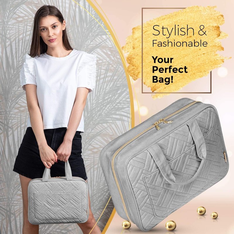 Large Hanging Travel Toiletry Bag for Women - Makeup & Bathroom Organizer | Versatile Accessories & Essentials
